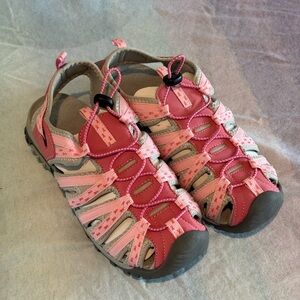 Pink and Tan Outdoor Sandals